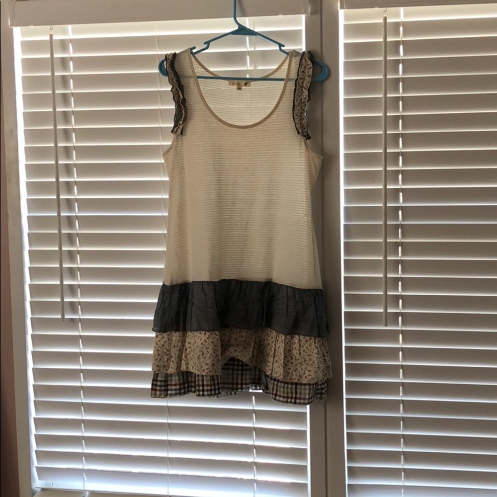 Long layering tank with ruffles